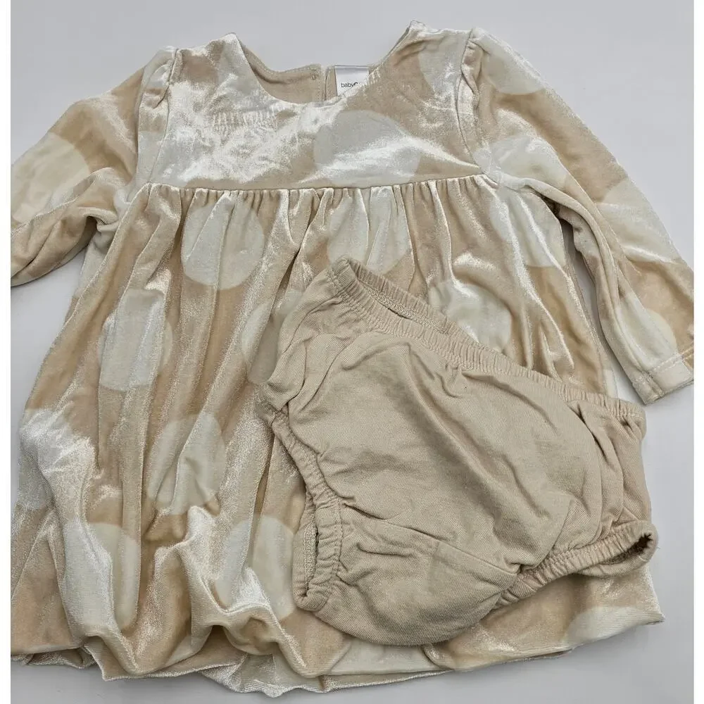 2 Gap/Old Navy Girl's Size 3-6M Cream Dresses